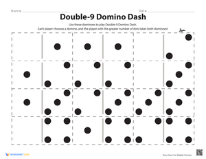 Double 9 Domino Dash Addition
