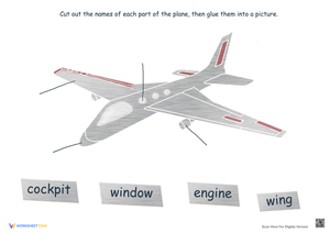 Identifying Parts of a Plane Worksheet
