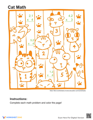 Math Coloring Page Activity