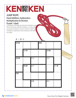 Jump Rope KenKen Puzzle | Grade 5 Essential Math