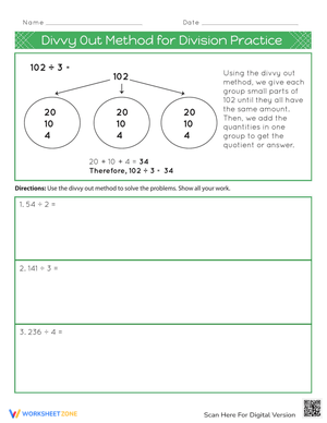 Divvy Out Method for Division Practice