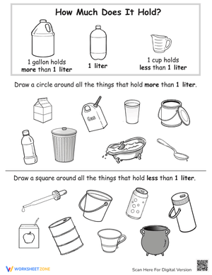 How Much Does It Hold Worksheet