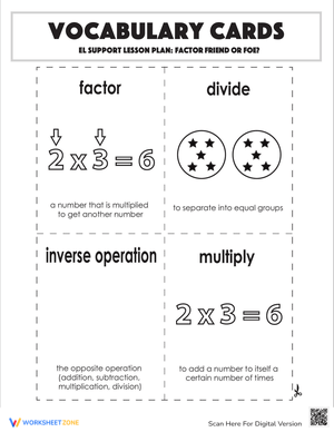 Vocabulary Cards: Factor Friend or Foe?