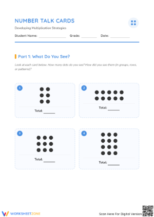 Essential Grade 4 Math: Multiplication Cards for Number Talks