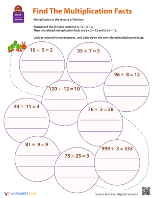 Find Related Multiplication Facts