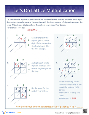 Lattice Multiplication Practice