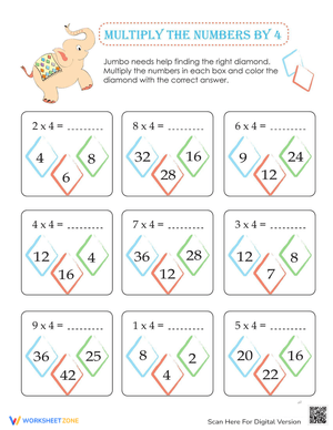 Multiply the Numbers Worksheet