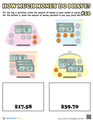 How Much Money Worksheet