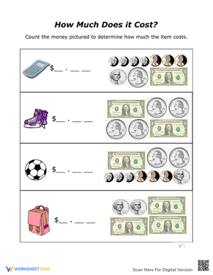 How Much Does It Cost Money Practice