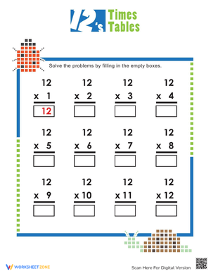 Times Tables: 12s