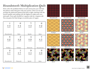Design Multiplication Quilts Worksheet