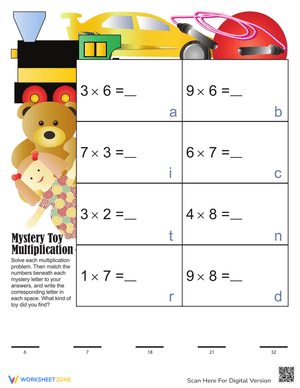 Mystery Toy Multiplication