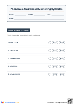 Mastering Syllables Worksheet: Essential Grade 4-5 Practice