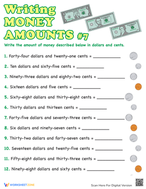 Learn Money Writing Amounts