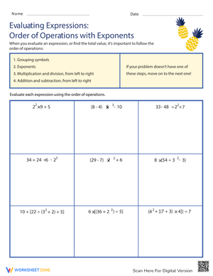 Evaluating Expressions with Exponents