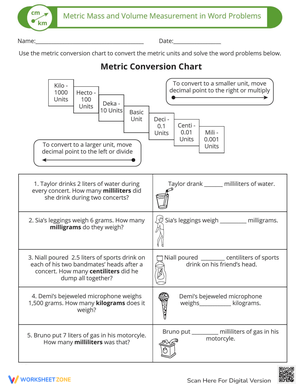 Metric Measurement: Mass & Volume Problems