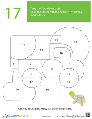 Color Hidden Picture Worksheet