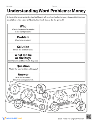 Money Problems: Word Problem Practice