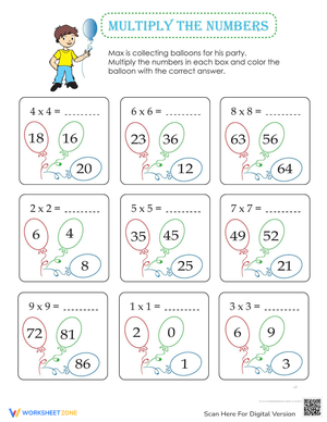 Multiply the Numbers Practice