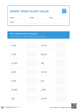 Essential Place Value Worksheet | Grade 5 Math Practice