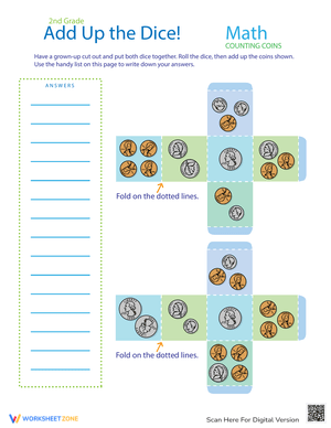 Dice Coin Counting Game