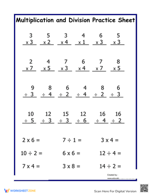 Times Tables and Division Practice