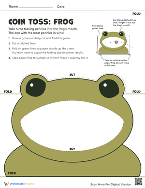 Coin Toss Game with Frog