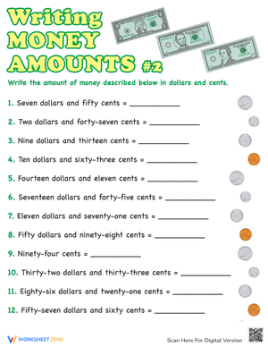 Practical Money Amounts Writing