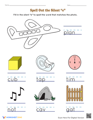 Spell Out Silent E Words