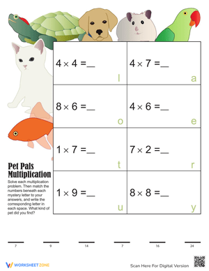 Pet Pals Multiplication