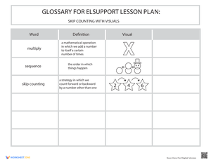 Skip Counting with Visuals Worksheet