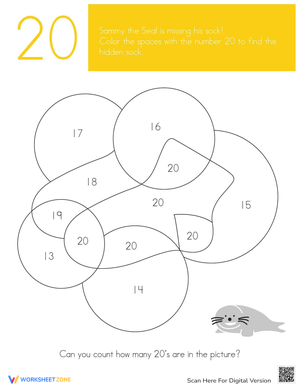 Preschool Color Hidden Picture Activity