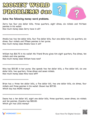 Solve Money Word Problems with Ease