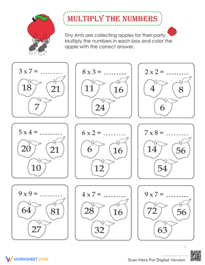 Multiply by 10 Worksheet