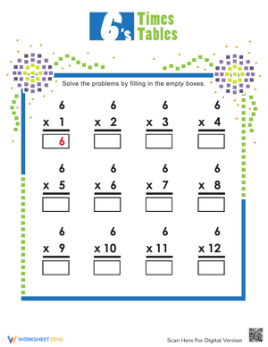 Times Tables: 6s