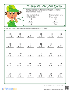 Multiplication Boot Camp Drill Practice 2