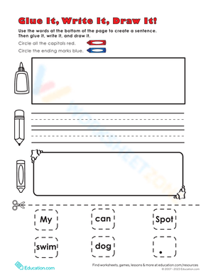 Glue Write and Draw Creative Prompts