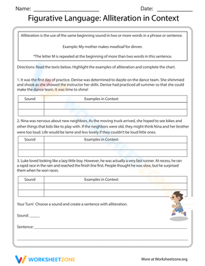 Alliteration in Context: Figurative Language