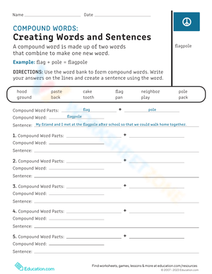 Compound Words: Create Words and Sentences