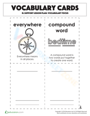 Vocabulary Cards: Vocabulary Focus