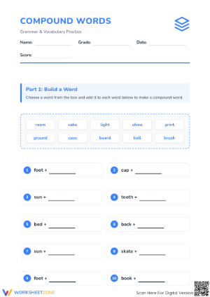 Essential Compound Words Practice | Grade 2 ELA Worksheet