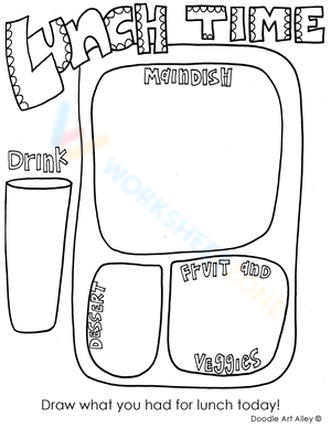 Back to School Lunch Time Fun Worksheet
