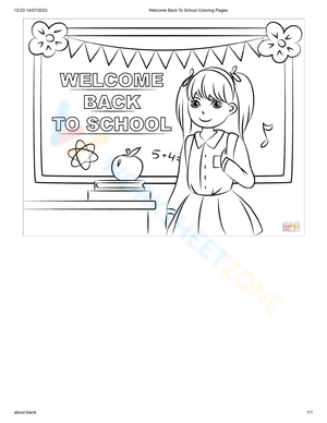Welcome Back to School Coloring Page Fun