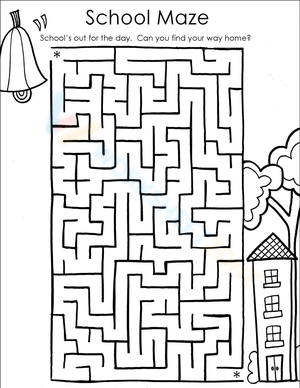 Back to School Maze Worksheet