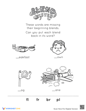Word Blending Practice for Kids