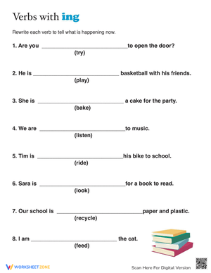 Present Tense for Kids Worksheet