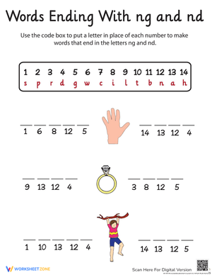 Word Endings Practice Worksheet