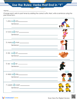 Verbs Ending in Y: Grammar Rules