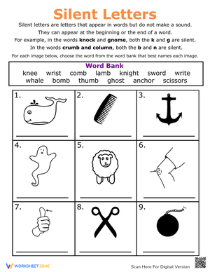 Phonics Review: Identifying Silent Letters