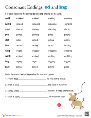 Mastering -ed and -ing Endings for Verbs